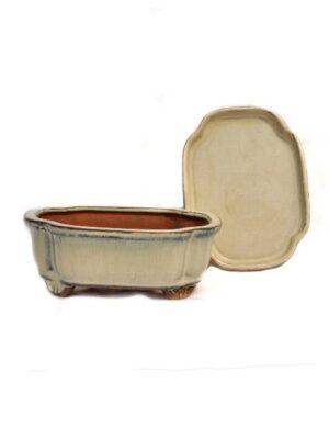 Clover Saucer Detached Glazed Ceramic Bonsai Pots