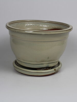 9″ Cascading Bonsai Pot w/ Attached saucer