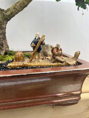 Figurine – Xtra Large Fishing Boat w/ two men