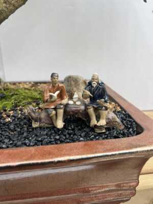 Figurine – Xtra-Large 2 Men on Bench W/ Tea